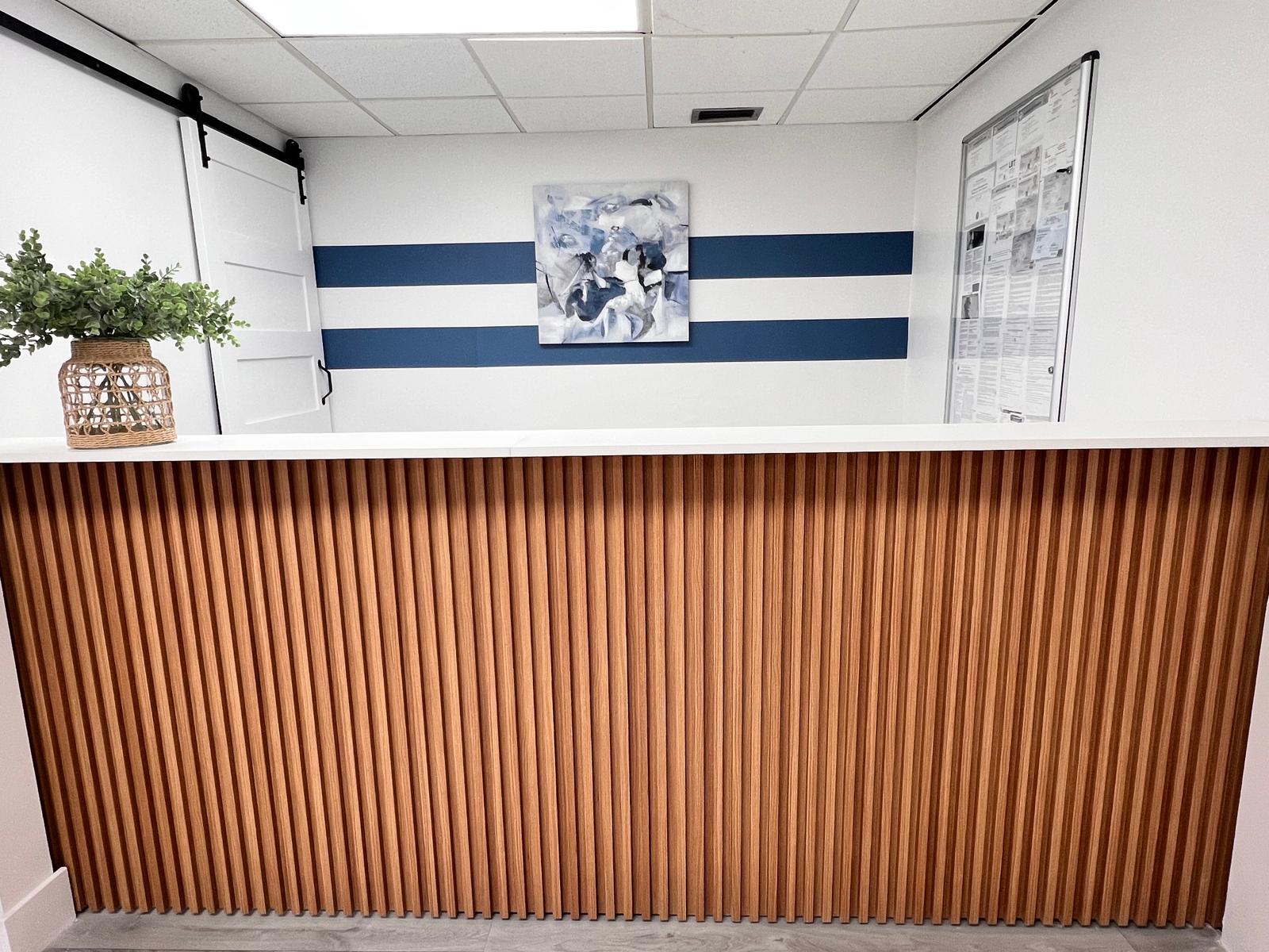 Custom commercial reception interior